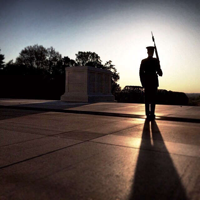 The Sentinel holds his position for 21 seconds, offering a symbolic 21-gun salute in silence to the Unknowns.   http://militarytimes.com/arlington