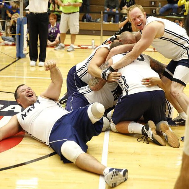 Navy beats Marine Corps 2-1 for the gold medal in sitting volleyball at
