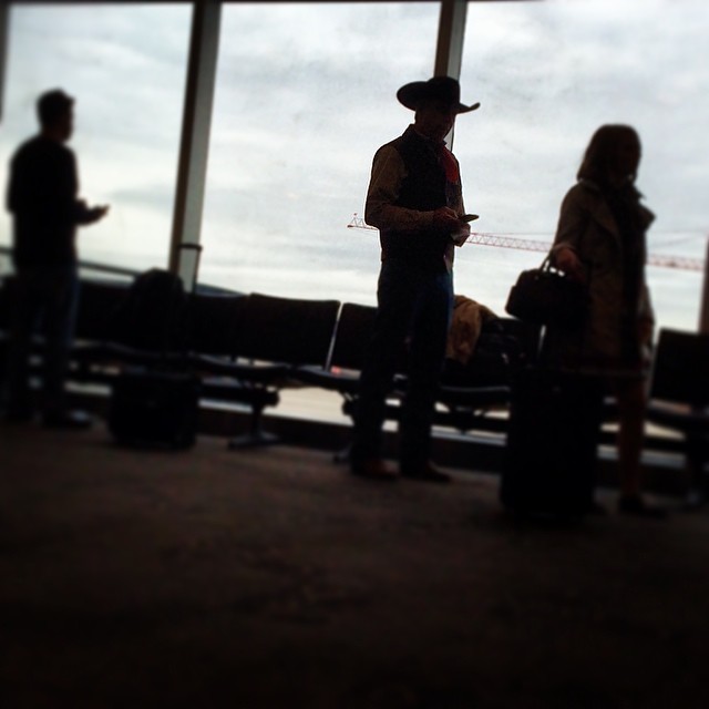 Of course there was a cowboy on the flight between Houston & Dallas